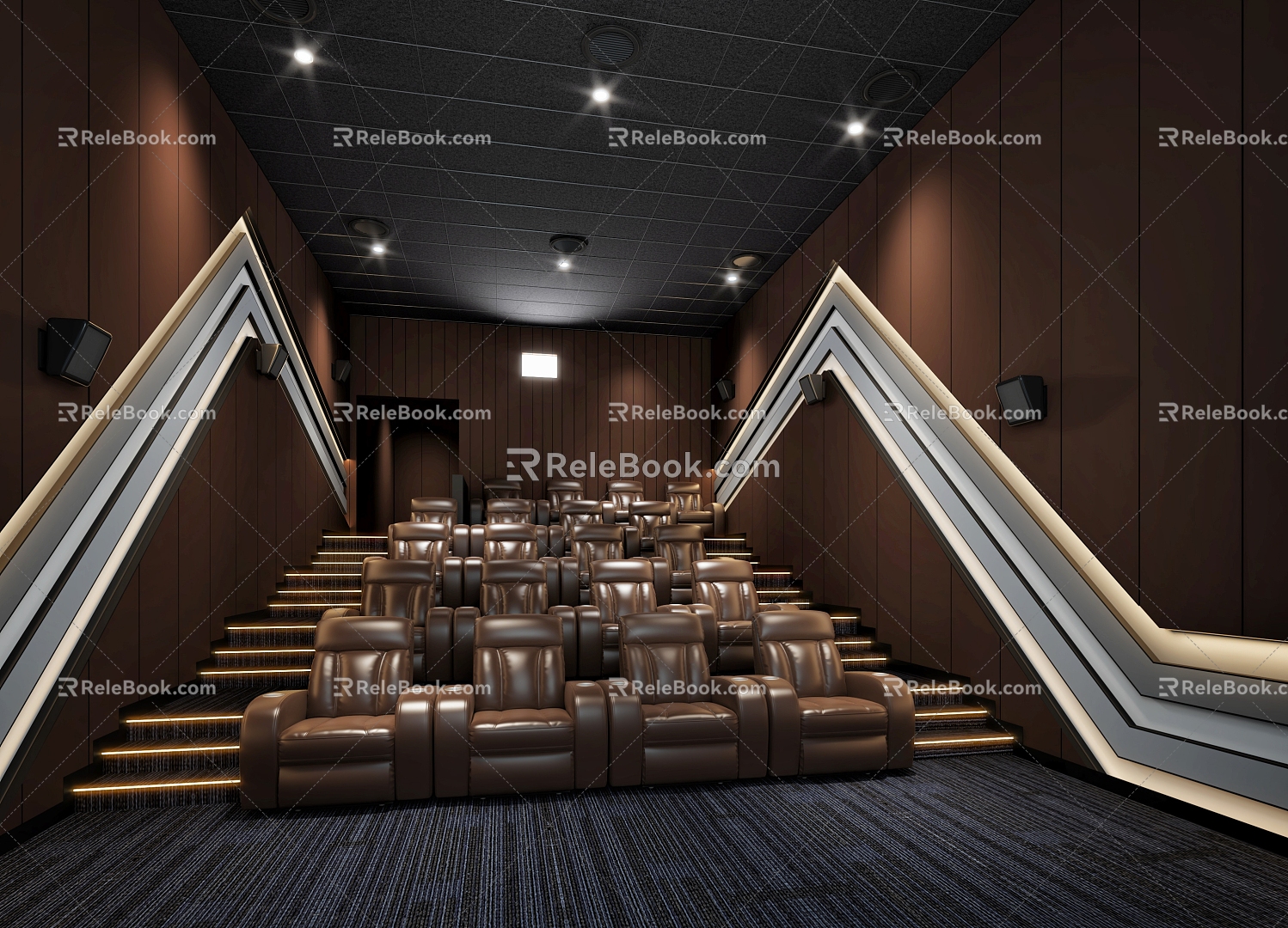 Cinema Cinema Cinema Cinema Family Audiovisual Room Cinema Seat Massage Seat 3d model