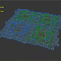 Modern Stone Block Ground Stone Ground Outdoor Game Environment 3d model