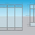 Modern Interior Glass Partition With Multiple Transparent Panels For Space Separation
