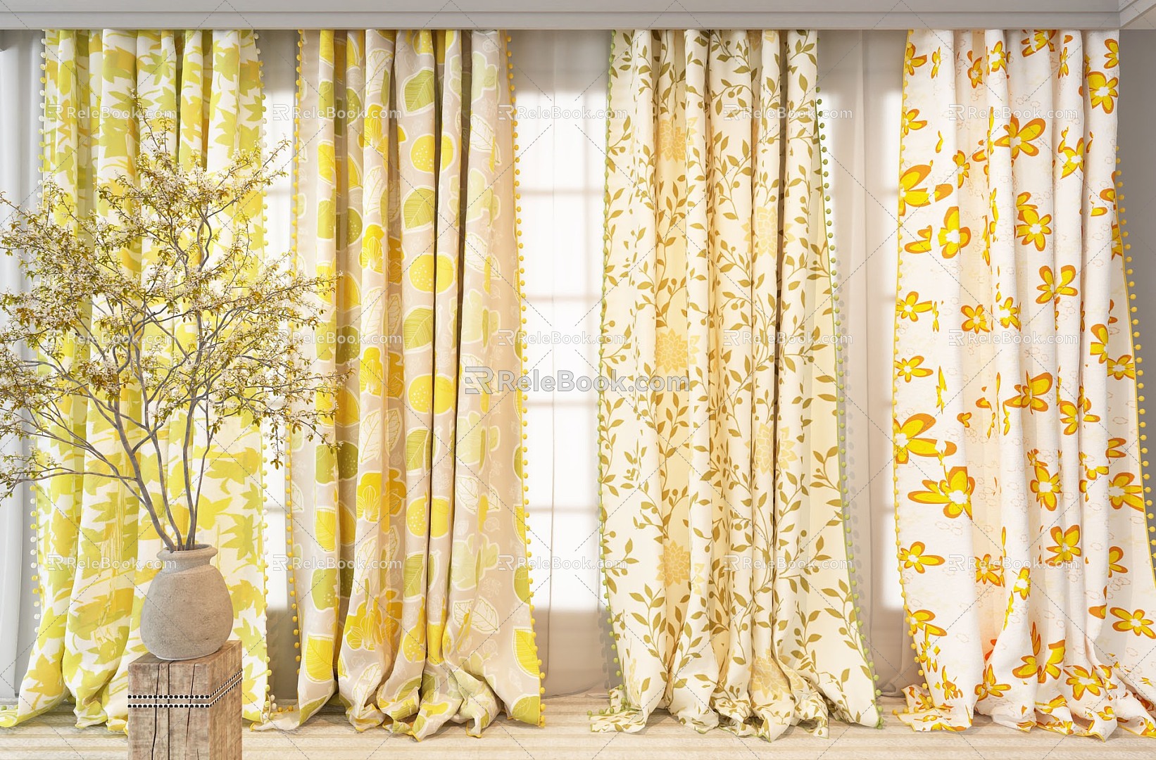 Curtains 3d model