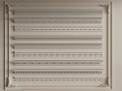 French plaster line 3d model