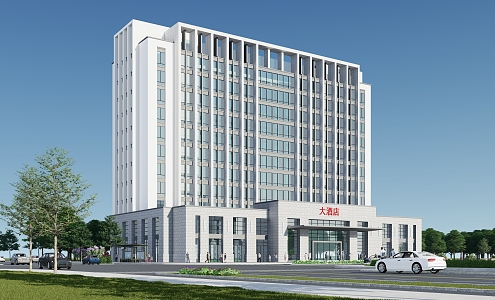 Modern Multi-storey Office Building Industrial Park Office Building Comprehensive Office Building 3d model