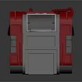 Red And Gray Equipment Case With Handle Locking Mechanism And Structural Design