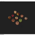 Fresh Vibrant Apples In Various Colors Red Yellow Green On Gray Background
