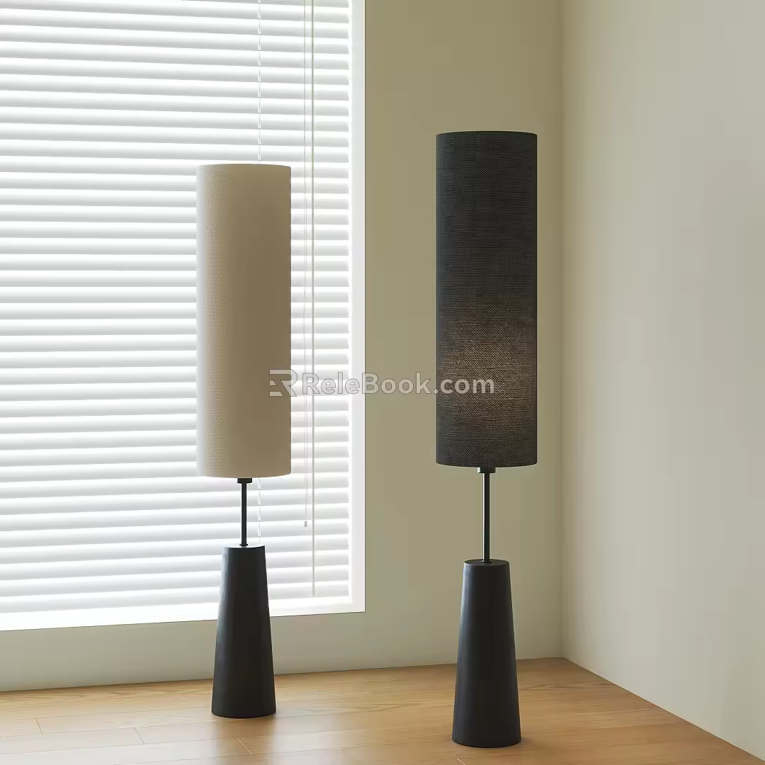 Nordic Middle Ancient Floor Lamp 3d model
