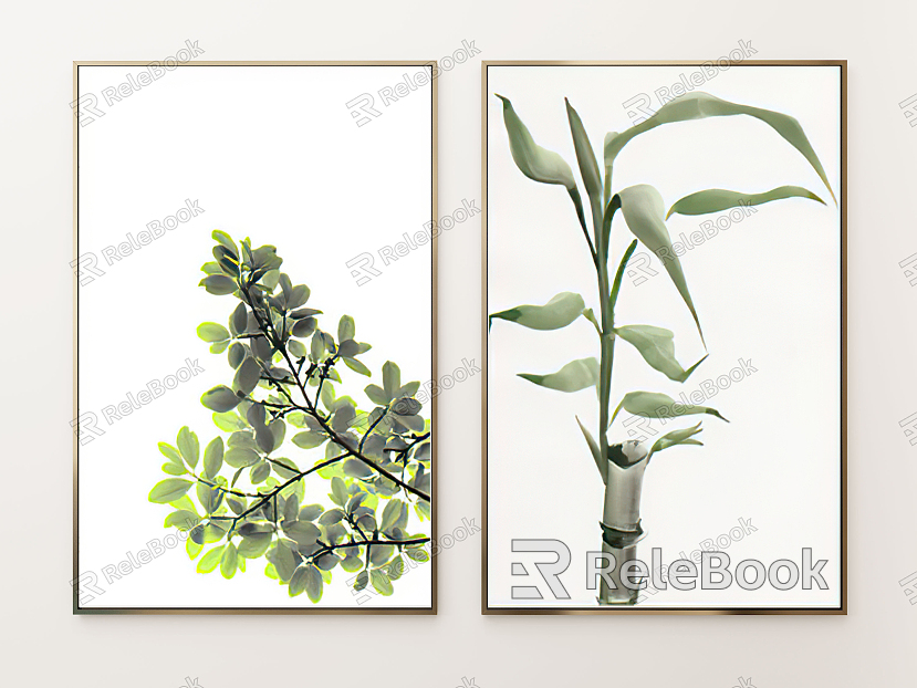 Nordic Plant Painting Plant Decorative Painting model