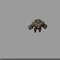 Detailed Stylized Robot Game and Movie Character With Mechanical Armor and Colorful Chest