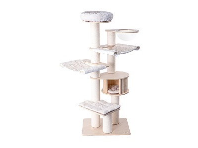 Modern Cat Climbing Rack Cat Climbing Rack Cat Nest Cat Tree Integrated Large Floor-Standing Cat Rack Wooden 3d model