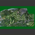 Three Dimensional Green Landscape Model With Terrain Paths And Facilities