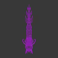 Fantasy Giant Insect Like Creature With Armored Body Glowing Yellow Parts Claws And Tentacles