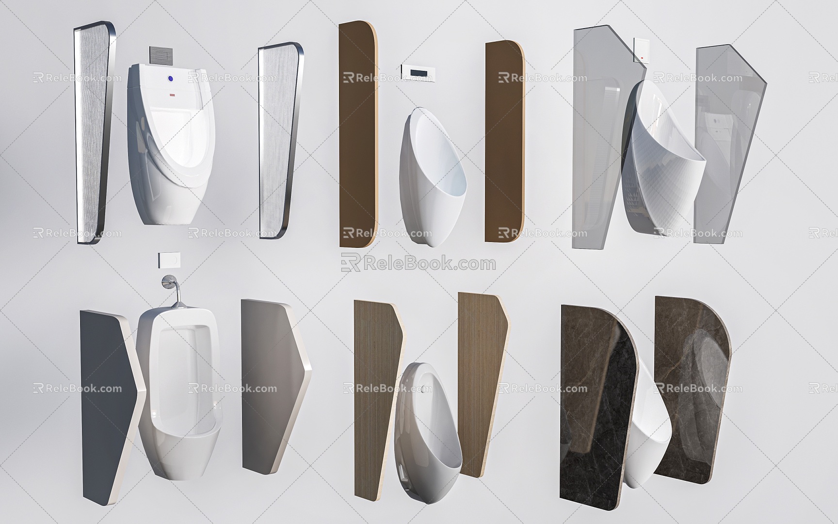 Urinal urinal partition 3d model