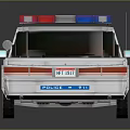 White Police Car Toy Model With Red Blue Lights And POLICE Lettering