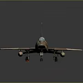 Vintage Military Fighter Aircraft With Camouflage Paint And Sharp Nose Structure