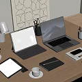 computer tablet notebook 3d model