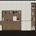 Modern Minimalist Bookcase With Open Shelves Drawers Books And Decorative Items