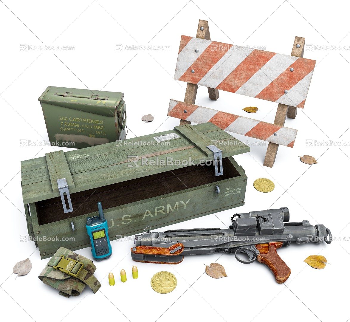 Modern box armaments decoration combination model