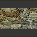 Colorful 3D Terrain Artwork With River Patterns And Mountain Textures