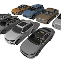 Collection of Various Colored Cars With Different Models Including Sedans And SUVs