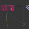 Pink Heart Shaped Display Space With Bench Ferris Wheel And Heart Patterns
