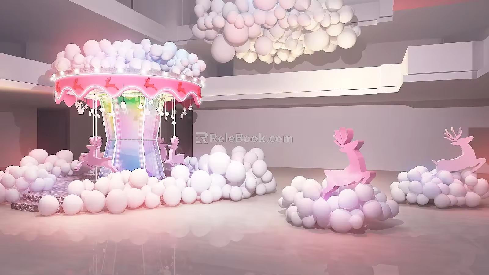 Modern carousel 3d model