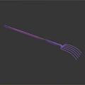 Durable Garden Pitchfork With Wooden Handle And Metal Tines