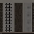 Modern Decorative Wall Panels With Diverse Textures Colors And Designs 3d model
