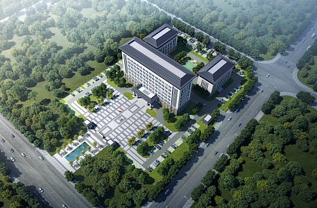 New Chinese-style office building 3d model