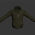 Stylish Green Hooded Utility Jacket With Multiple Pockets And Cotton Material 3d model