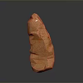 Natural Orange Stone With Textured Surface And Wooden Design Elements