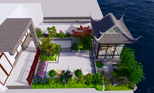 New Chinese Garden 3d model