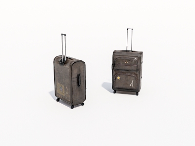 Old suitcase. 3d model