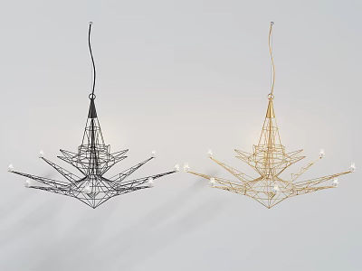 Light Luxury Chandelier Iron Chandelier 3d model