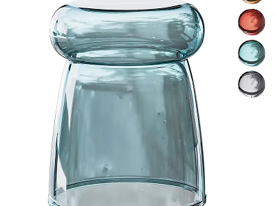 Modern Glass Side Table With Sleek Design And Multiple Color Options 3d model