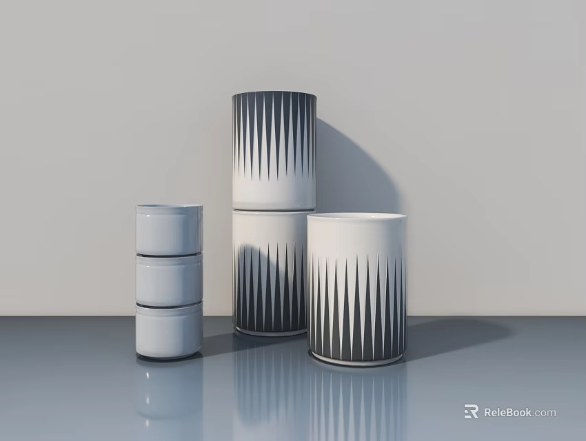 Modern Display Shelves With Multi tier Design For Retail Product Showcase 3d model 