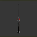 Double Bladed Long Handle Weapon With Sharp Blades Brown Textured Grip And Silver Decorative End