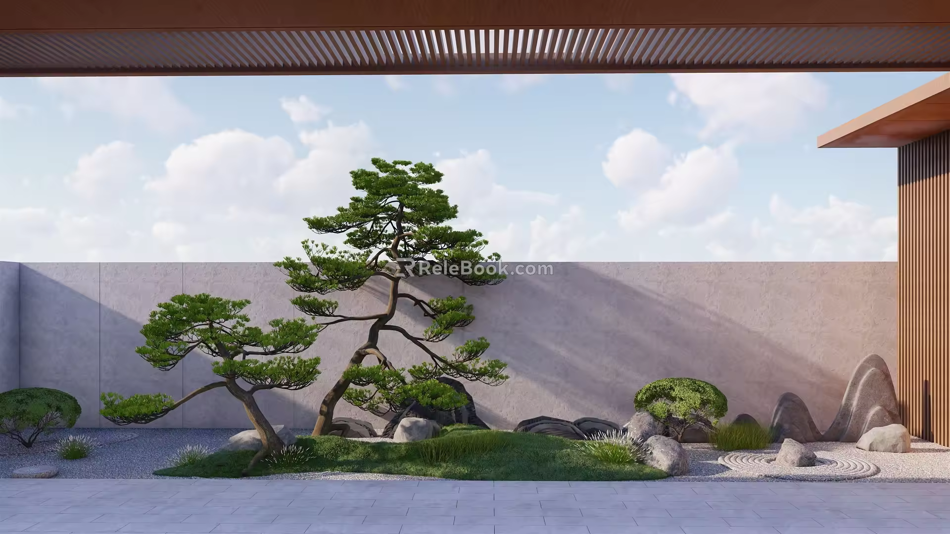 Japanese Courtyard Garden 3d model
