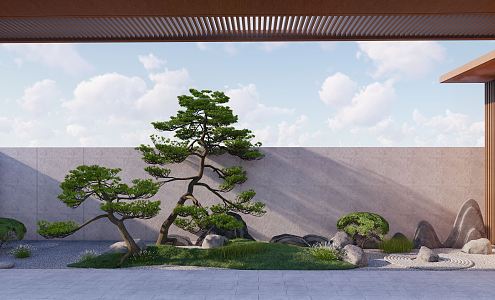 Japanese Courtyard Garden 3d model