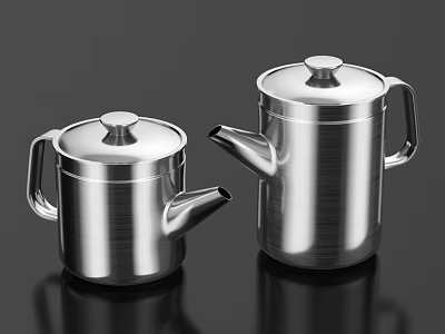 Stainless steel oil pot filter oil pot teapot seasoning pot seasoning pot 3d model
