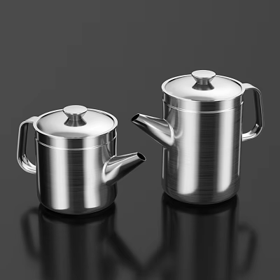 Stainless Steel Spice Containers Set With Lids 3d model Stainless Steel Spice Containers Set With Lids 3d model