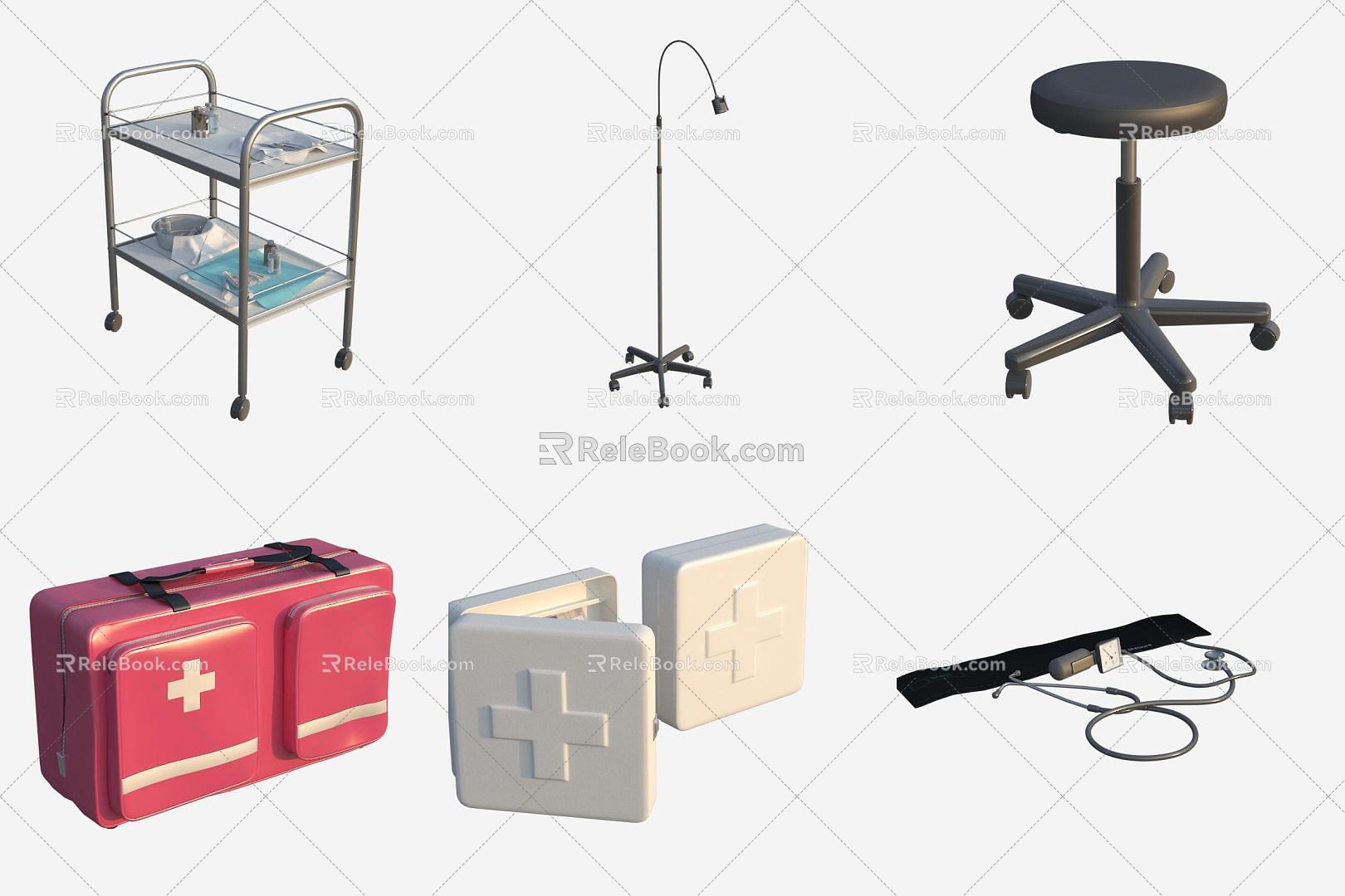 Hospital Medical Apparatus Equipment Machine 3d model