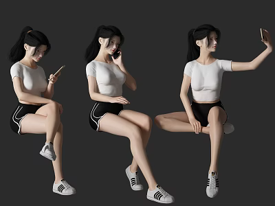 modern woman. 3d model