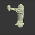 Aerospace Satellite Mechanical Arm Component In White Metallic Design For Cosmic Missions