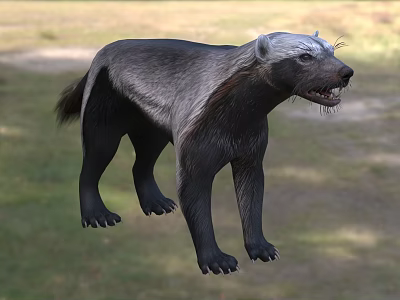Beginning Honey Badger Animal Creatures 3d model