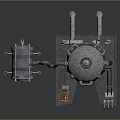Industrial LOFT Engine Programmed Engine Generator 3d model