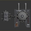 Industrial LOFT Engine Programmed Engine Generator 3d model