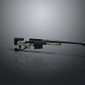 Advanced Modern Sniper Rifle with Long Barrel Scope and Tactical Design Features