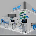 Oricare Exhibition Booth With Modern Design Spiral Structure And Display Screens