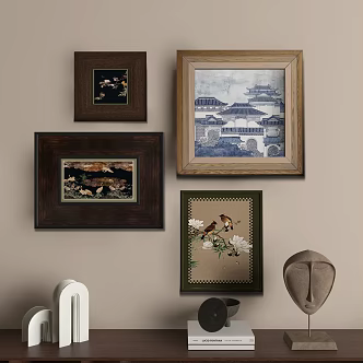 American Hanging Picture Combination 3d model