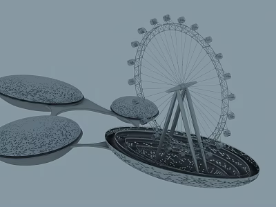 Modern Ferris Wheel 3d model Modern Ferris Wheel 3d model