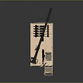 Mobile Artillery Weapon System Mounted on Tactical Military Vehicle with Long Barrel